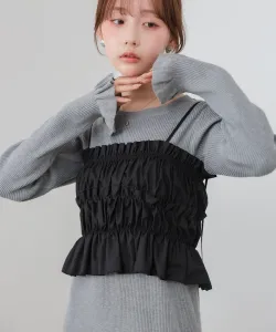 Комплект из бюстье и вязаного платья