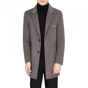 Пальто мужское с воротником-стойкой, утепленное и на флисе VanCamel, хаки