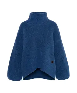 Короткий свитер с нашивкой темно-синего цвета HãSt, синий