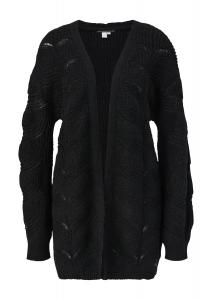 QS Вязаный кардиган в черном цвете