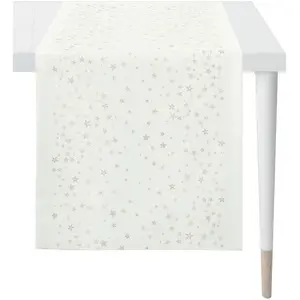 Дорожка для стола 4709 CHRISTMAS GLAM, Рождественский декор, Рождество Люрекс-Жаккардовая ткань Apelt, натуральный/золотистый