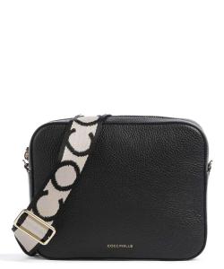 Сумка через плечо Tebe из зерненой кожи Coccinelle, черный