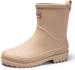 Резиновые сапоги для женщин, короткие, легкие водонепроницаемые слипоны, унисекс, оригинальные садовые, прочные рыбацкие сапоги для улицы Generic, Khaki