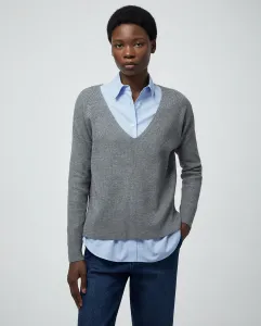Джемпер с V-образным вырезом Sfera, серый