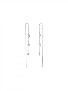 Amor Серьги из серебра 925 пробы, покрытые родием