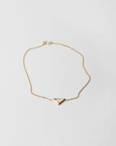 Металлическое ожерелье Prada, золотой