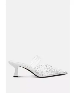 Holin Туфли-лодочки с острым носом на низком каблуке London Rag, белый