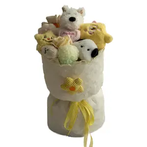 Креативная плюшевая кукла в виде щенка с букетом, высота 30см Beerus