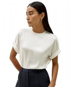Современный женский шелковый топ свободного кроя LILYSILK, Natural white
