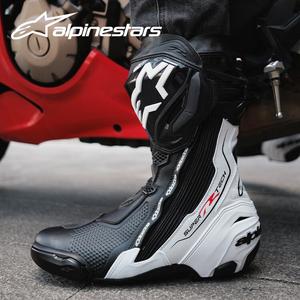 ALPINESTARS PROTECTS Мотоциклетные ботинки Star, профессиональные гоночные, противоударные, Fuji Mountain SUPERTECH R черно-белые [без сверления], размер 40
