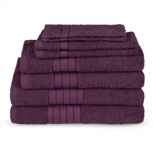 Набор полотенец Uni из хлопка, махровая ткань, бордюр, 500 г/м², однотонные, без петли для подвешивания Good Morning, бордовый