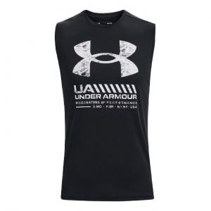 Топ Under Armour Velocity Graphic Sleeveless Shirt 'Black White'