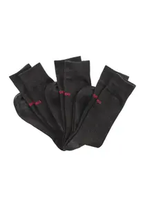 Деловые носки HUGO Underwear "3P RS UNI COLORS CC" (упаковка, 3 пары, 3 шт.), с надписью логотипа Hugo Boss, цвет Charcoal