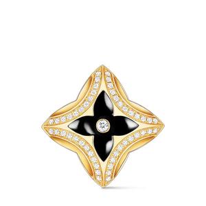 Кольцо Ever Blossom, желтое золото, оникс и бриллианты Louis Vuitton, золотой