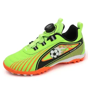 Детские футбольные бутсы с амортизацией ударов и износостойкостью, низкие D&W, зеленый