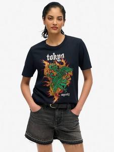 Футболка Vintage Logo Tokyo свободного кроя Superdry, Vintage Black Slub