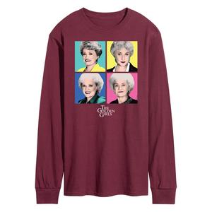 Мужская золотая футболка с длинными рукавами в стиле поп-арт для девочек Licensed Character