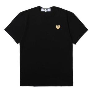 Футболка gold heart t-shirt 'black' Comme Des Garcons Play, черный