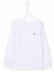 Ralph Lauren футболка с вышитым логотипом, белый