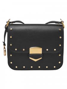 Женская кожаная сумка через плечо Fossil, черная, отделение для смартфона, ZB1974001