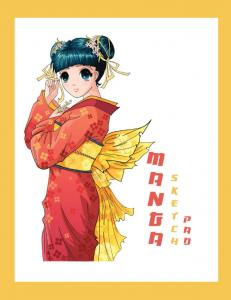 Manga Sketch Pad: Pretty Japanese Girl Illustrated Cover | 144 Blank Sketch Pages | Sketch, Draw, Doodle | Artist Sketchbook Gift