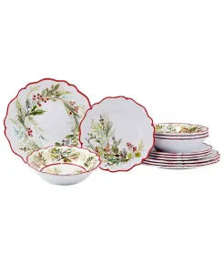 Рождественские посиделки, набор столовых приборов из 12 предметов, сервиз на 4 персоны Certified International, micscellaneous