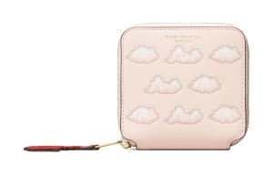 Кожаный визитник из коровьей кожи, унисекс розовый TORY BURCH