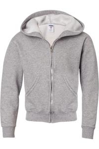 Толстовка с капюшоном JERZEES NuBlend Youth на молнии, Oxford