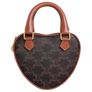 Сумка через плечо Triomphe Canvas из телячьей кожи, средний размер, женская, рыжевато-коричневая CELINE