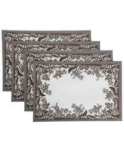 Полиэстеровые салфетки под тарелки с рисунком «лесной пейзаж», 33 см x 48 см. Spode, Ivory