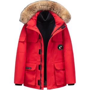 Пуховик Unisex Hooded Thickened VanCamel, red