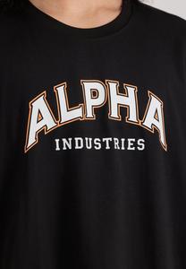 Футболка с принтом COLLEGE  Alpha Industries, черный