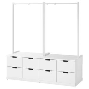 Комод с 8 ящиками NORDLI IKEA, 160x169 см, белый