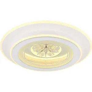 Потолочный светильник LED BLUMA LED-модуль 1 шт. Потолочная лампа/круглая/гостиная/спальня/элегантная Globo Lighting, белый