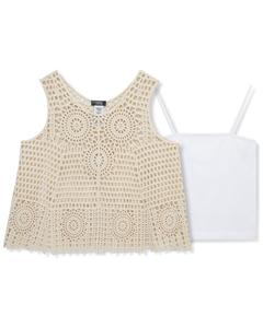 Топ и майка Truce с вязаным узором, белый