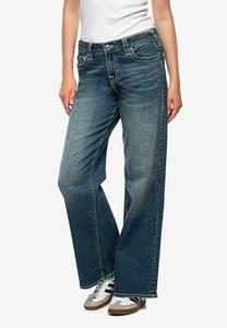 Расклешенные джинсы BOBBI BAGGY True Religion, синий