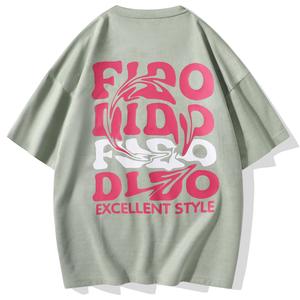 Футболка унисекс FIDO DIDO, Светло-зеленый (свободные шорты)