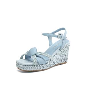 Сандалии с одним ремешком 9 см женские Rosa Bianca, Light Blue (Sheepskin Lining)