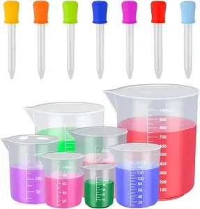 Набор пластиковых мерных стаканчиков BUYGOO со шкалой и силиконовыми пипетками объемом 5 мл Sonstige