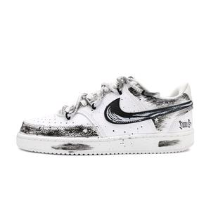 Nike Кроссовки для скейтборда Court Vision 1 с противоскользящим износостойким верхом, мужские, черно-белые