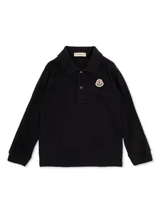 Рубашка поло с длинными рукавами Moncler Enfant, синий