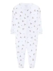 Пижама с принтом медведя Polo Ralph Lauren Kids, белый