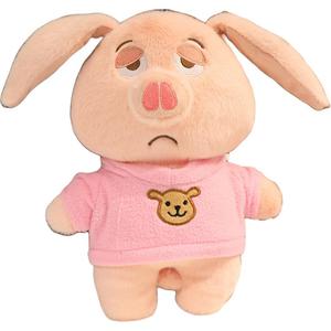 Милые креативные костюмированные плюшевые куклы свинки высота 30см BALITU, розовый