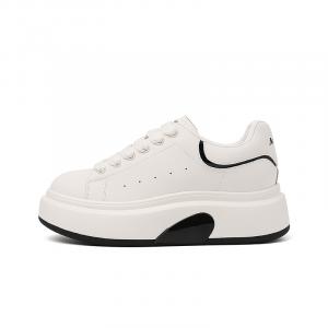 AQUASCUTUM Белые кроссовки легкие увеличивающие рост низкие скейтбордские женские Night Black, цвет Night Black