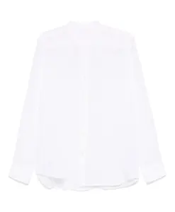 Белая льняная рубашка приталенного кроя 120% Lino, белый