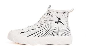 Холщовые кеды женские высокие белый Istep