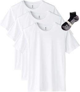 Футболка с коротким рукавом Glimmer 00350-AIT из трикотажа Interlock Dry плотностью 3,5 унции, с круглым вырезом, белый