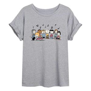 Струящаяся футболка Juniors' Peanuts Music Group Licensed Character, серый