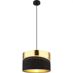 Подвесной светильник OR E27, 1 шт. Подвесная лампа/люстра для столовой/гостиной/обеденного стола Globo Lighting, черный