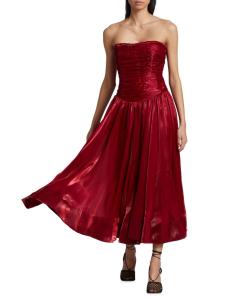 Платье-миди Regent с заниженной талией Aje, цвет Garnet Red